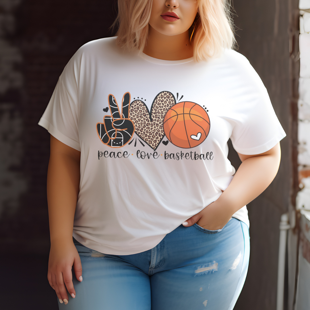 Peace Love Basketball - Ready to Press DTF Transfer