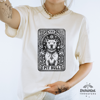 "The PitBull" - Tarot Card Collection - Ready to Press DTF Transfer