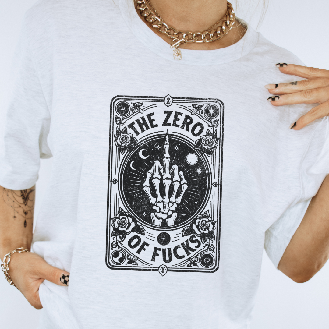 "The Zero of Fucks" - Tarot Card Collection - Ready to Press DTF Transfer