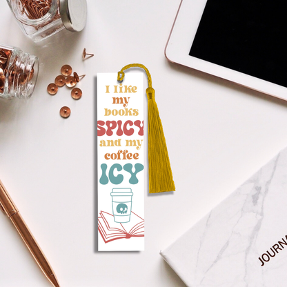 I like my Books Spicy - Bookmark Decal