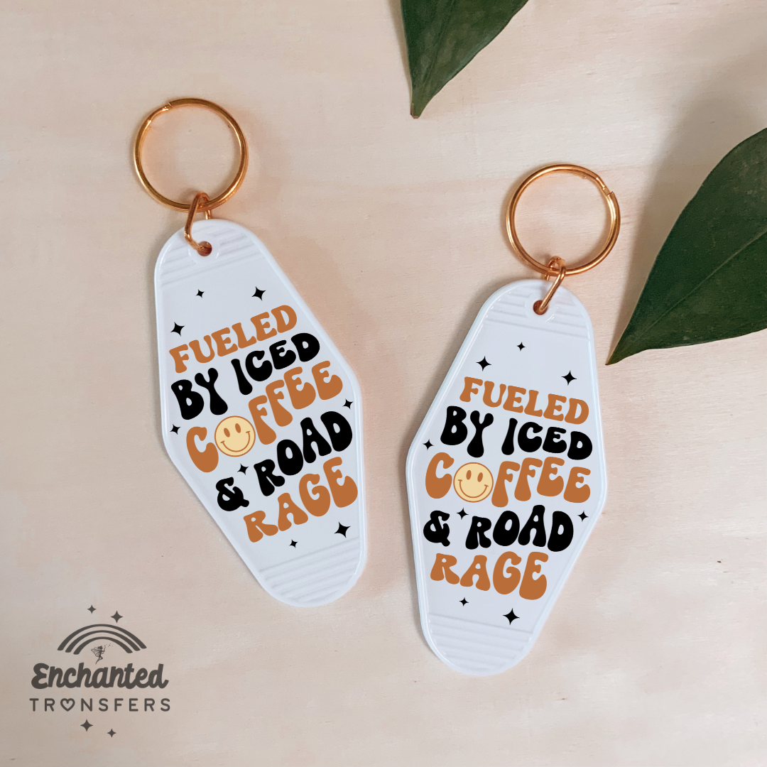 Fueled by Ice Coffee & Road Rage - Key Chain Decal