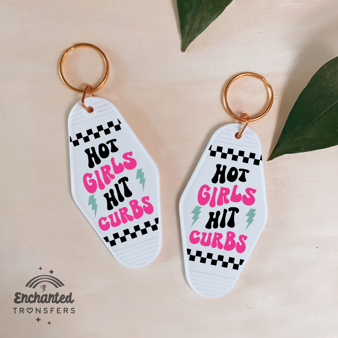 Hot Girls Hit Curbs - Key Chain Decal