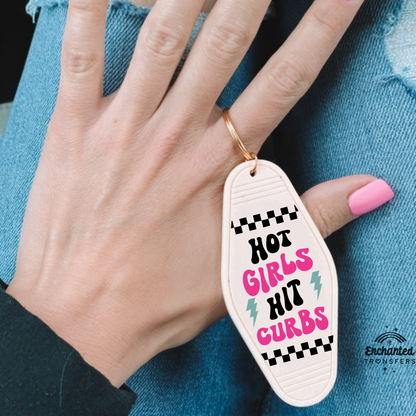 Hot Girls Hit Curbs - Key Chain Decal