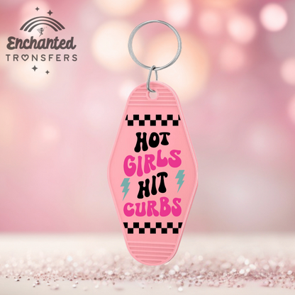 Hot Girls Hit Curbs - Key Chain Decal